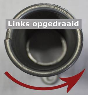 links opgedraaid